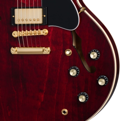 ES-345 Electric Guitar with Gold Hardware - Wine Red