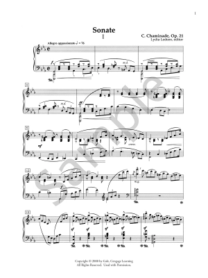 Sonata in C Minor, Op. 21 - Chaminade/Ledeen - Piano - Sheet Music