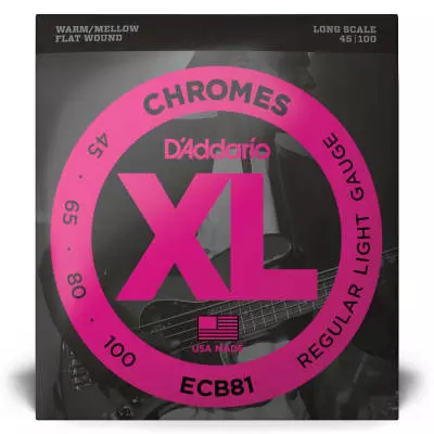 ECB81 - Chromes Flat Wound LONG SCALE 45-100