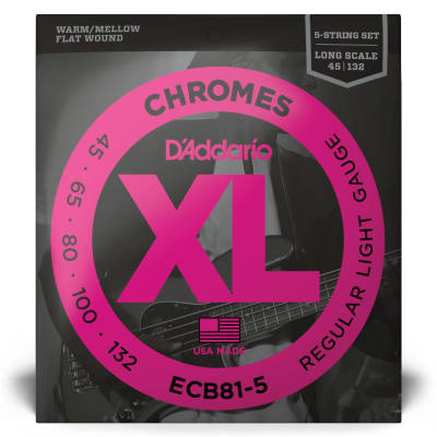 ECB81-5 - Chromes Flat Wound 5-STRING LONG SCALE 45-132