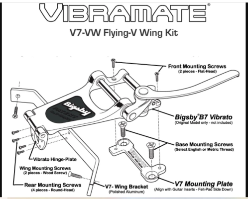 V7 Flying-V Wing Kit - Gold