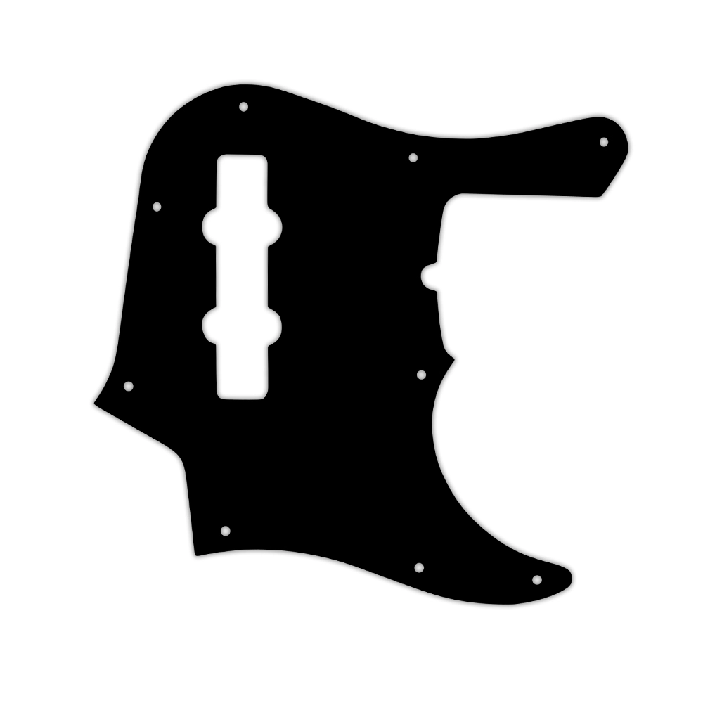 Custom Pickguard for Fender American Deluxe 1998-Present 22 Fret Jazz Bass - Black/White/Black