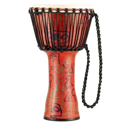 Roped Tuned 10\'\' Synthetic Djembe, Goat Skin Head - Pharaoh\'s Script