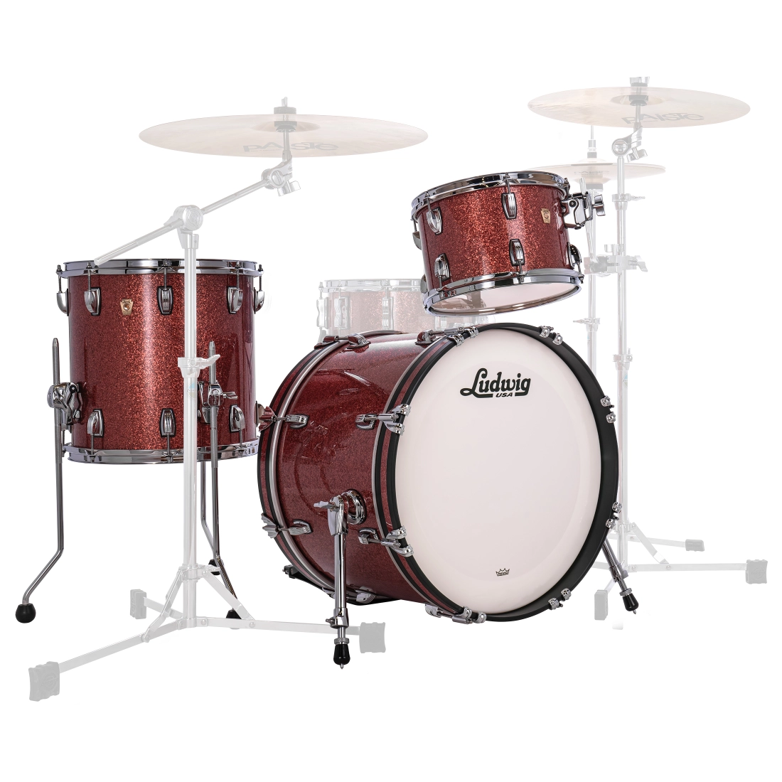 Classic Maple Downbeat 3-Piece Shell Pack (20,12,14) - Copper Hybrid Sparkle