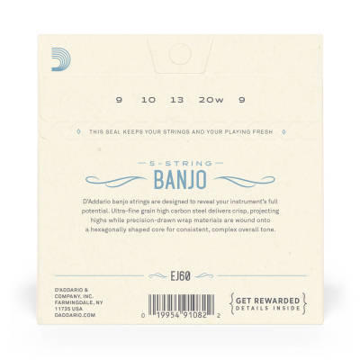 EJ60 -  Nickel 5-String Banjo Light 9-20