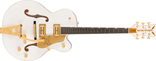 Falcon Hollow Body with String-Thru Bigsby and Gold Hardware, Ebony Fingerboard - White