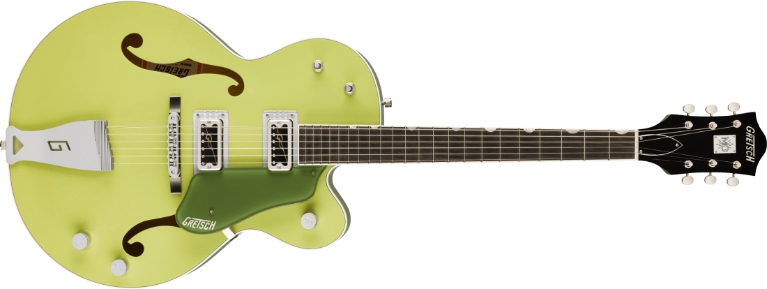 Modèle anniversaire signature Martin Gore (G6618-MG, fini vert fumé à 2 tons, bloc central, cordier à découpe en G)