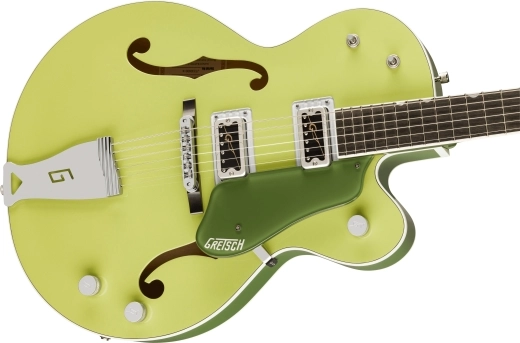 Modèle anniversaire signature Martin Gore (G6618-MG, fini vert fumé à 2 tons, bloc central, cordier à découpe en G)