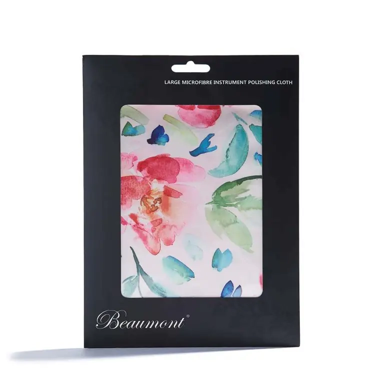 Large Microfiber Flute Cleaning Cloth - Painted Blooms