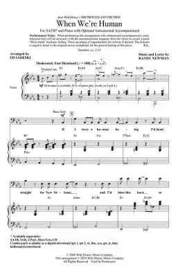 When We\'re Human (from Disney\'s The Princess and the Frog) - Newman/Lojeski - SATB