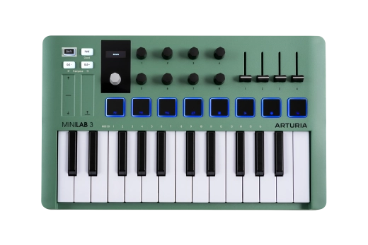 Arturia - MiniLab 3  25-Key MIDI Controller w/Software - Mint Green