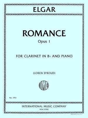 International Music Company - Romance, Opus 1 - Elgar/Stroud - Clarinet/Piano - Book