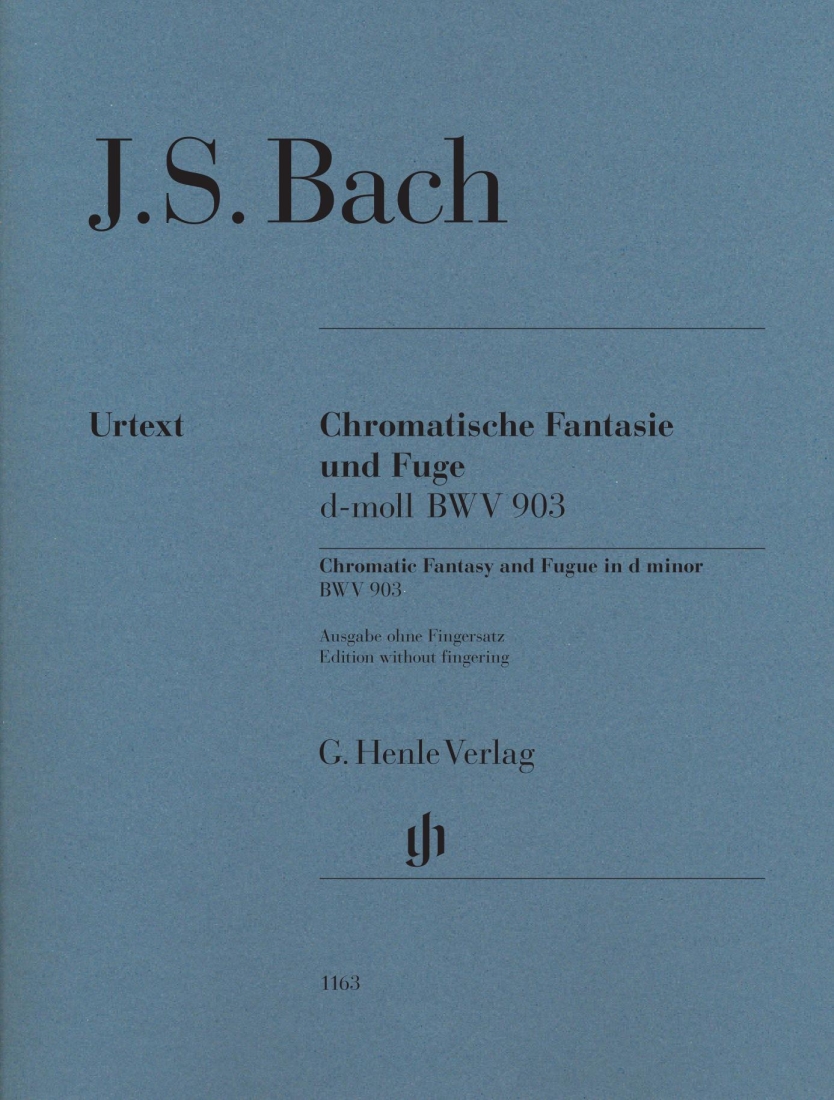 Chromatic Fantasy and Fugue in D Minor BWV 903 and 903a (Edition w/o Fingering) - Bach/Ronnau/Dadelsen - Piano - Book