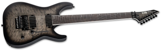 LTD Deluxe M-1007 Baritone 7-String Electric Guitar - Charcoal Burst Satin