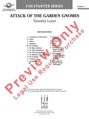 Attack of the Garden Gnomes - Loest - Concert Band - Gr. 0.5