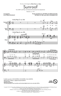 Sunroof - Youre/dazy/Billingsley - SATB