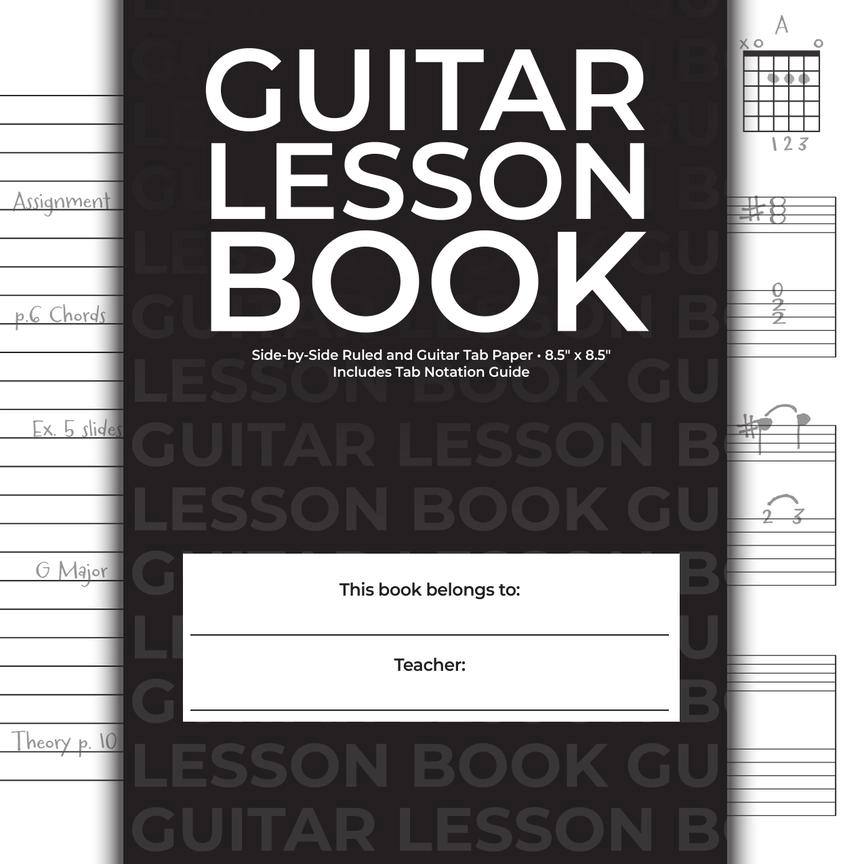 Guitar Lesson Book (Manuscript Paper/Notes) - Book