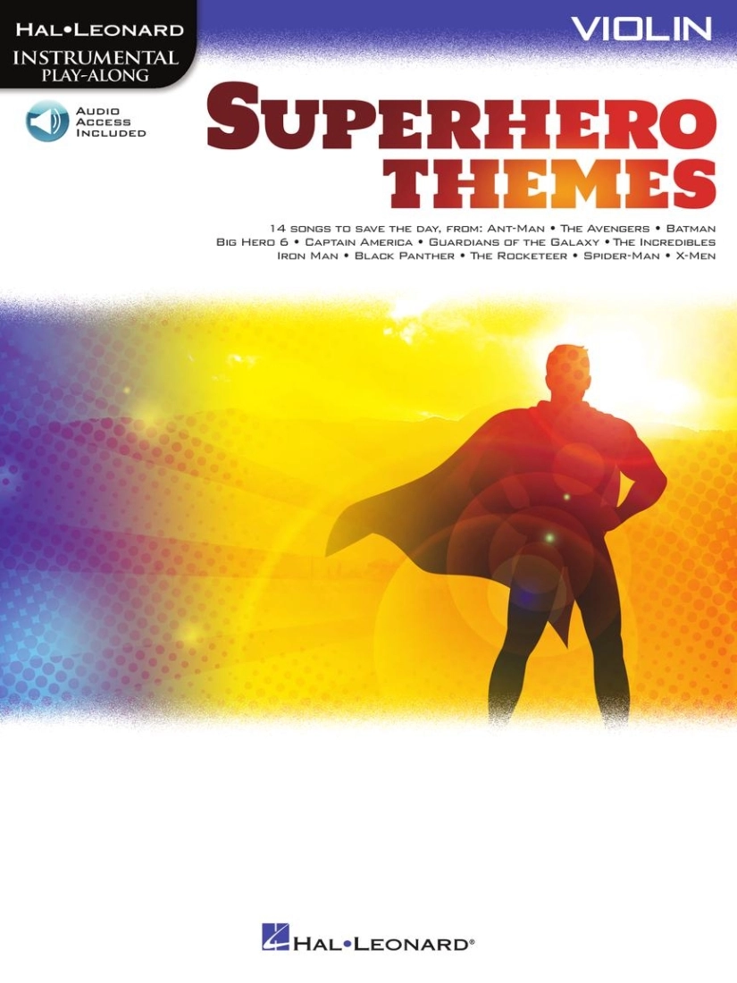 Superhero Themes: Instrumental Play-Along - Violin - Book/Audio Online