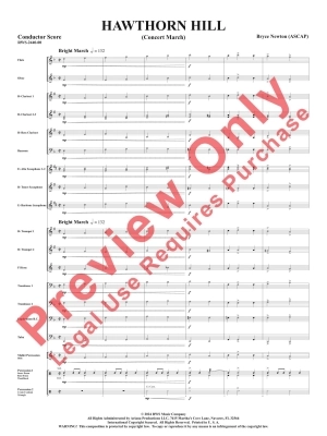 Hawthorn Hill (Concert March) - Newton - Concert Band - Gr. 2.5