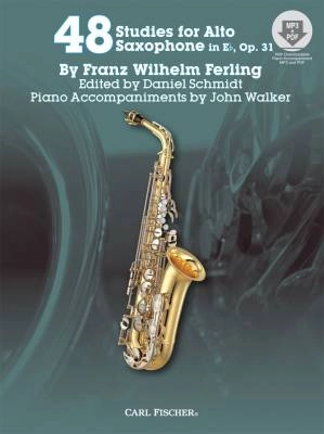 48 Studies for The Alto Saxophone In Eb, Op. 31 - Walker/Ferling/Schmidt - Book/Audio Online