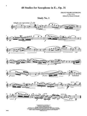 48 Studies for The Alto Saxophone In Eb, Op. 31 - Walker/Ferling/Schmidt - Book/Audio Online