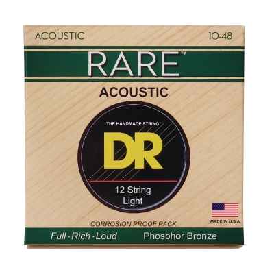 DR Strings - Rare Phosphor Bronze 12 String Acoustic String Set