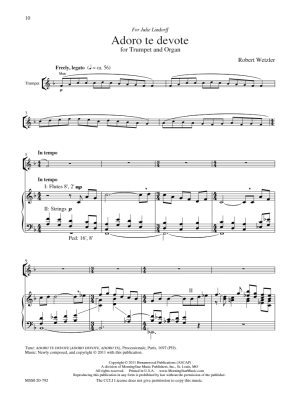 Four Pieces for Trumpet and Organ - Wetzler - Trumpet/Organ - Book