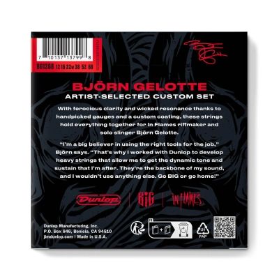 Bjorn Gelotte Artist-Selected Custom Guitar Strings (12-68)