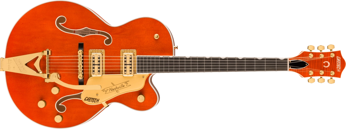 Nashville Hollow Body with String-Thru Bigsby and Gold Hardware, Ebony Fingerboard - Orange Stain