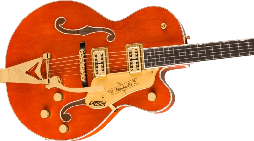 Nashville Hollow Body with String-Thru Bigsby and Gold Hardware, Ebony Fingerboard - Orange Stain