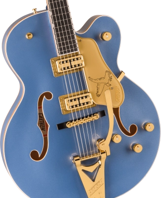 Falcon Hollow Body with String-Thru Bigsby and Gold Hardware, Ebony Fingerboard - Cerulean Smoke