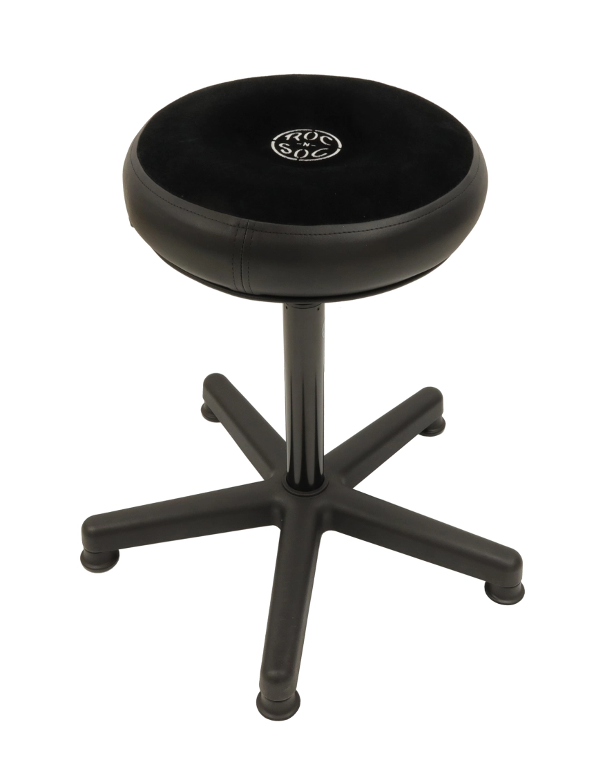 Lunar Series Round Seat Extended Gas Throne - Black