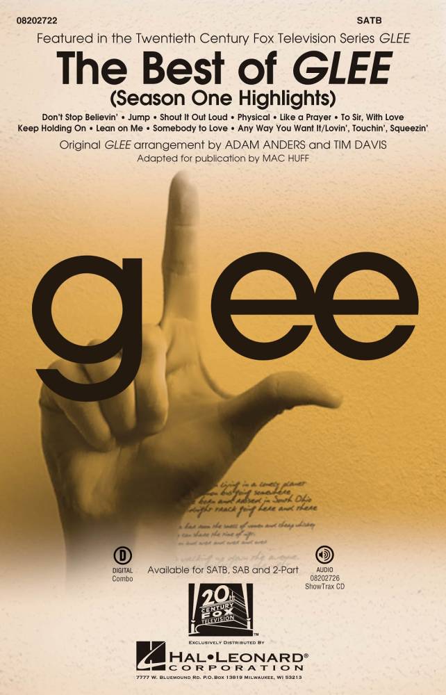 The Best of Glee (Season One Highlights) - Anders/Davis/Huff - SATB