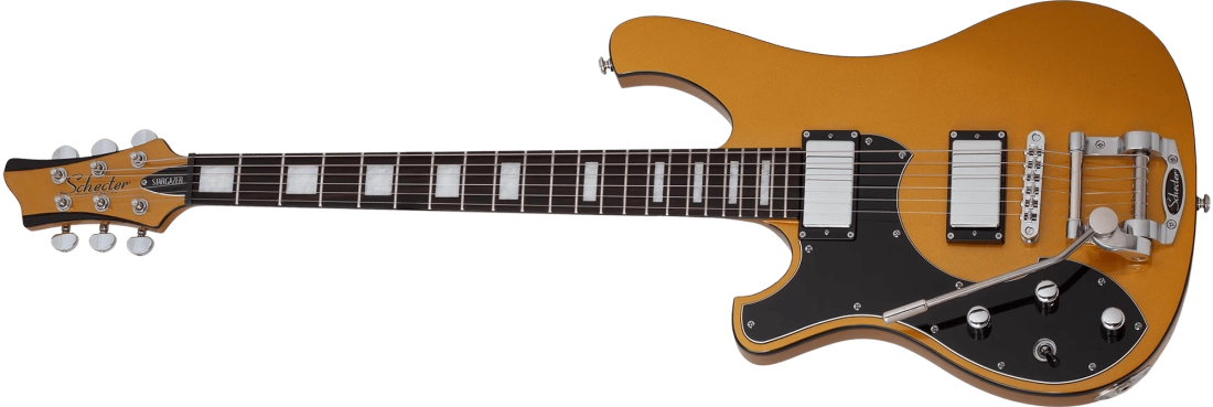 Stargazer-6 Vibrato Electric Guitar - Metallic Gold (Left Handed)