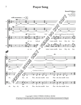 Prayer Song - Wallace - SATB