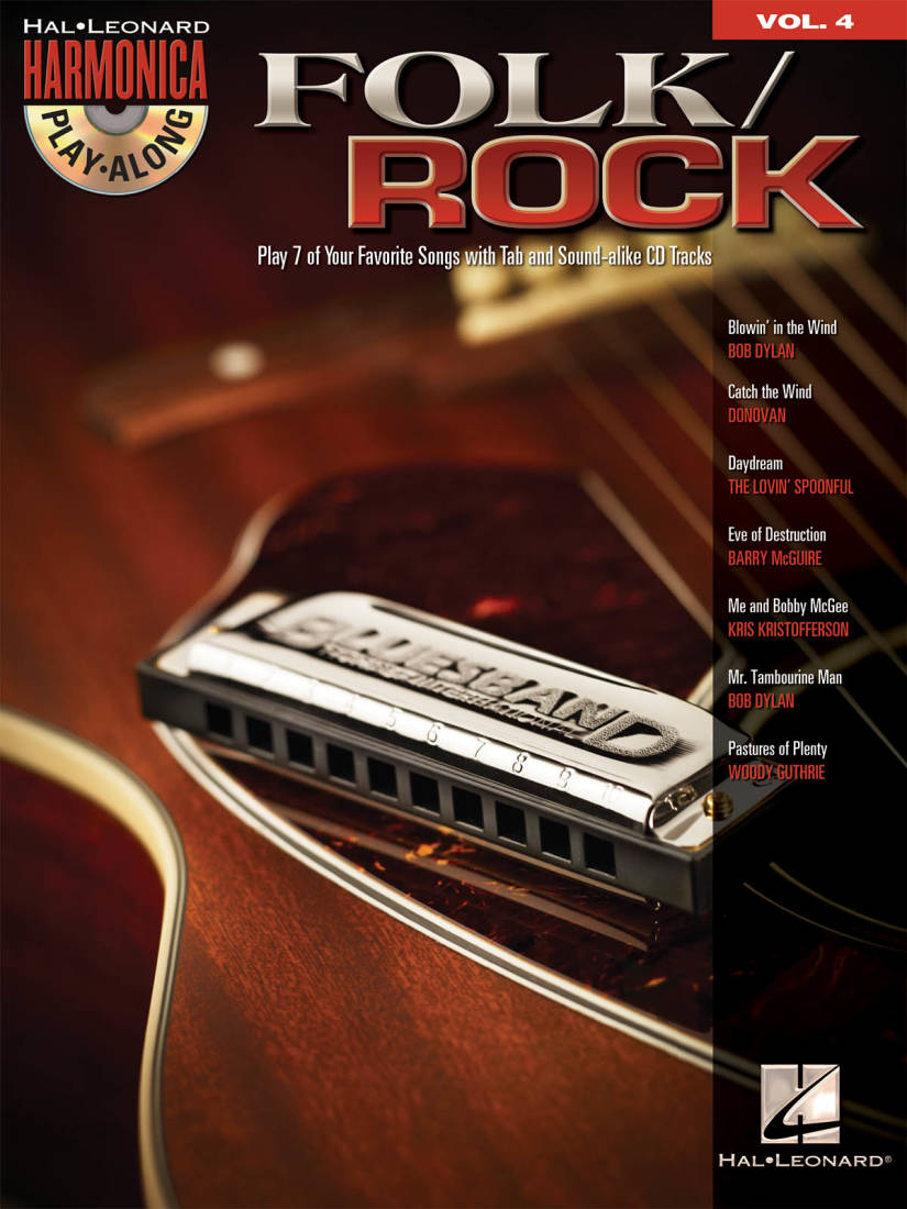 Folk/Rock: Harmonica Play-Along Volume 4 - Book/CD