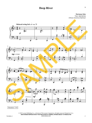Down By the Riverside: Spirituals Arranged in a Jazz Style - Kim - Piano - Book