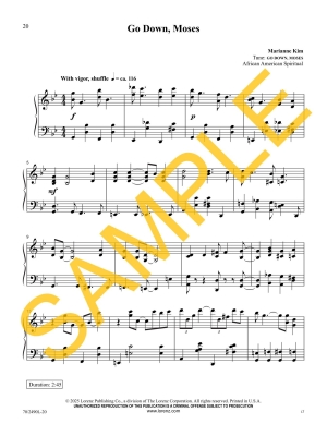 Down By the Riverside: Spirituals Arranged in a Jazz Style - Kim - Piano - Book