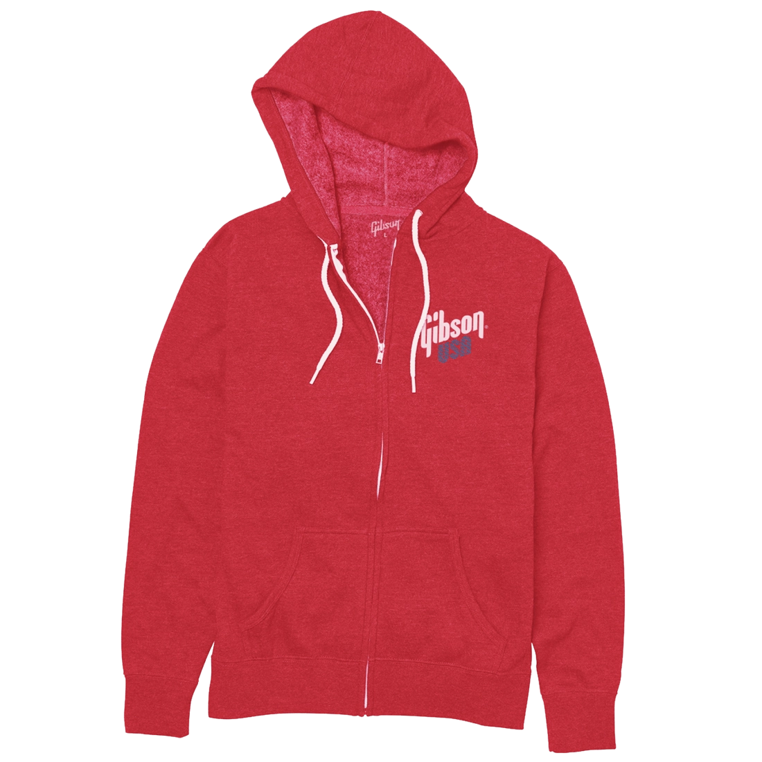 Gibson USA Fullzip Red Hoodie - Small