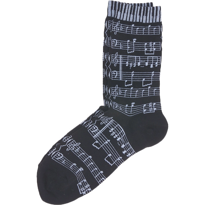 Black Sheet Music Socks