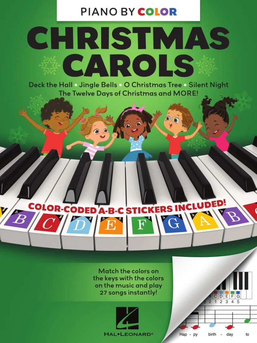 Piano-by-Color: Christmas Carols - Piano - Book