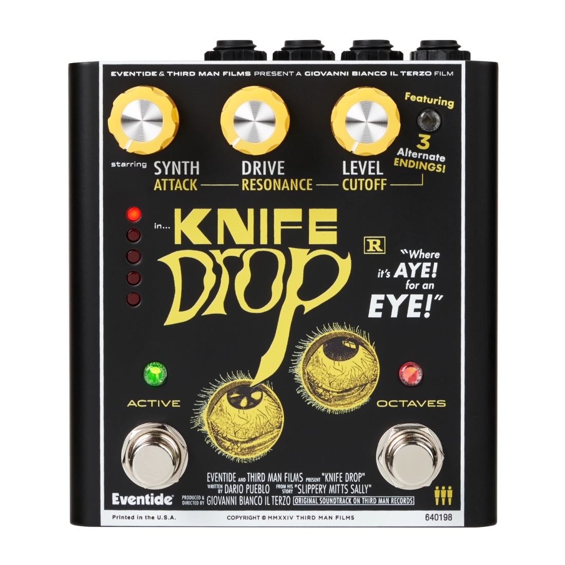 Knife Drop Fuzz Pedal - Black