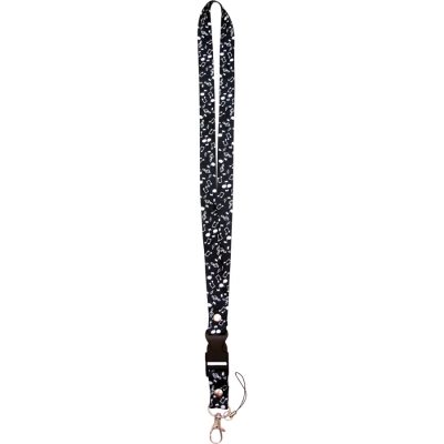 AIM Gifts - Music Notes Lanyard - Black/White