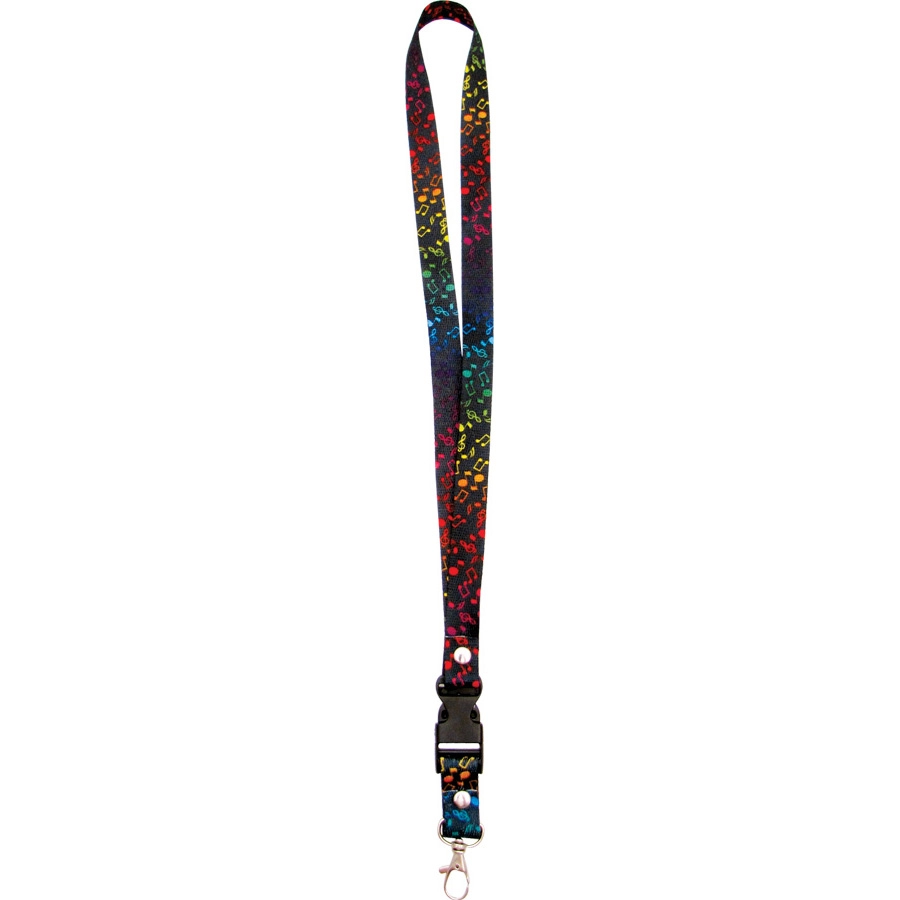 Music Notes Lanyard - Multi-coloured