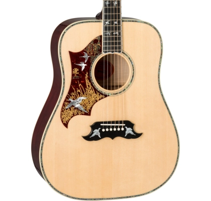 Doves In Flight Acoustic Guitar with Hardshell Case - Antique Natural (Left Handed)