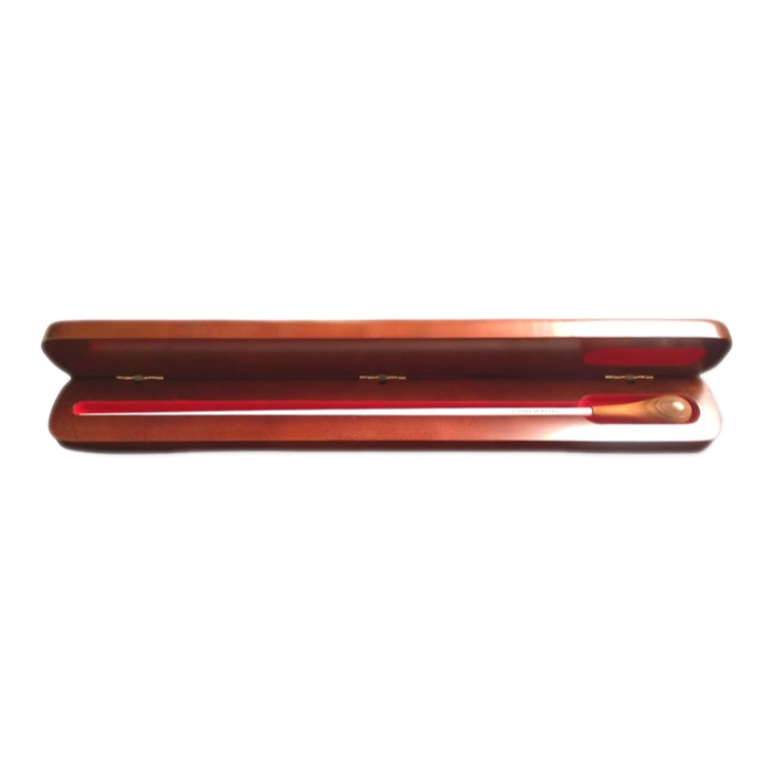 Single Slot Wood Baton Case - Cherry