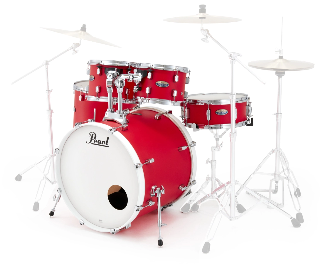 Decade Maple 5-Piece Shell Pack (22,10,12,16,SD) - Matte Racing Red