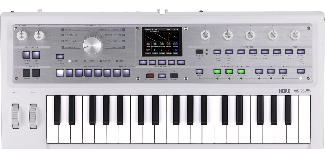 MicroKORG 2 37-Key Synthesizer and Vocoder - Limited Edition White