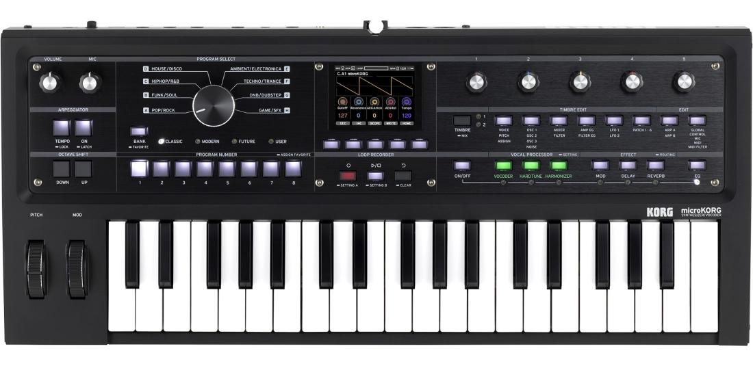 MicroKORG 2 37-Key Synthesizer and Vocoder - Limited Edition Black