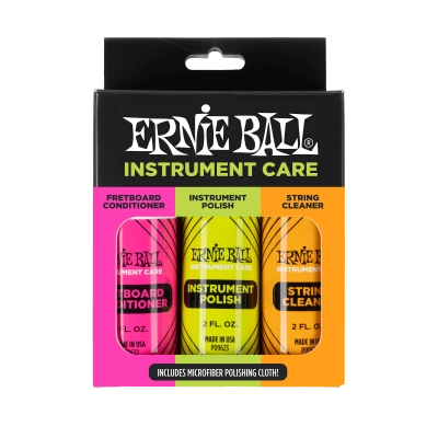 Ernie Ball - Instrument Care 3-Pack with Microfiber Cloth